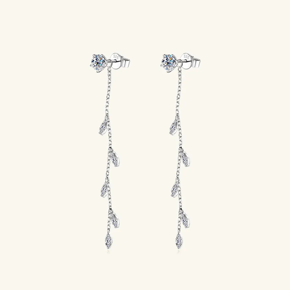 Delicate Crystal Drop Chain Earring