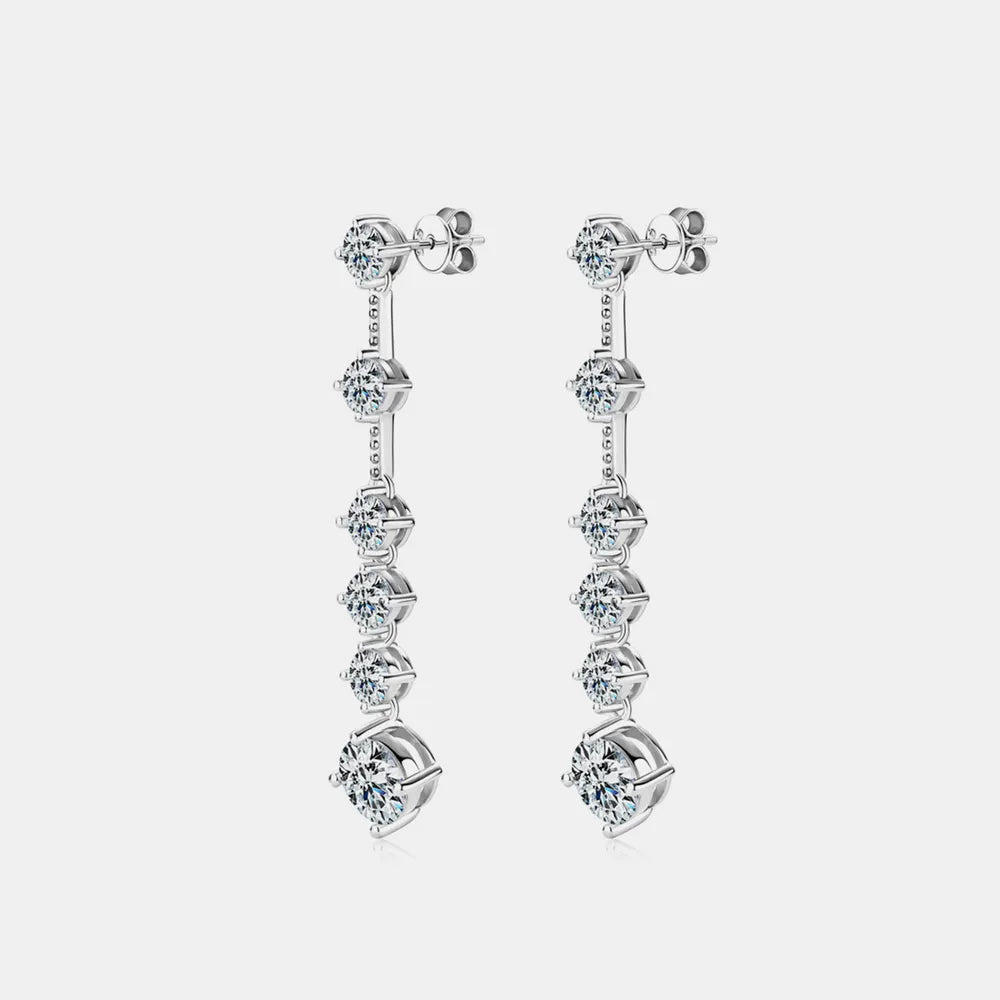 Elegant Crystal Linear Drop Earrings