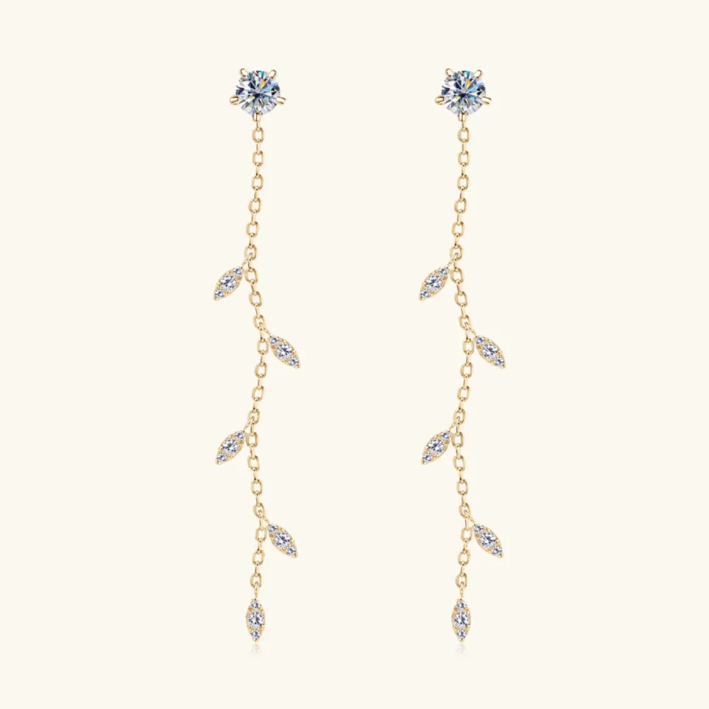 Delicate Crystal Drop Chain Earring