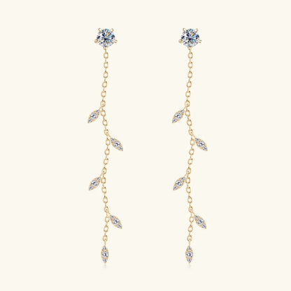 Delicate Crystal Drop Chain Earring