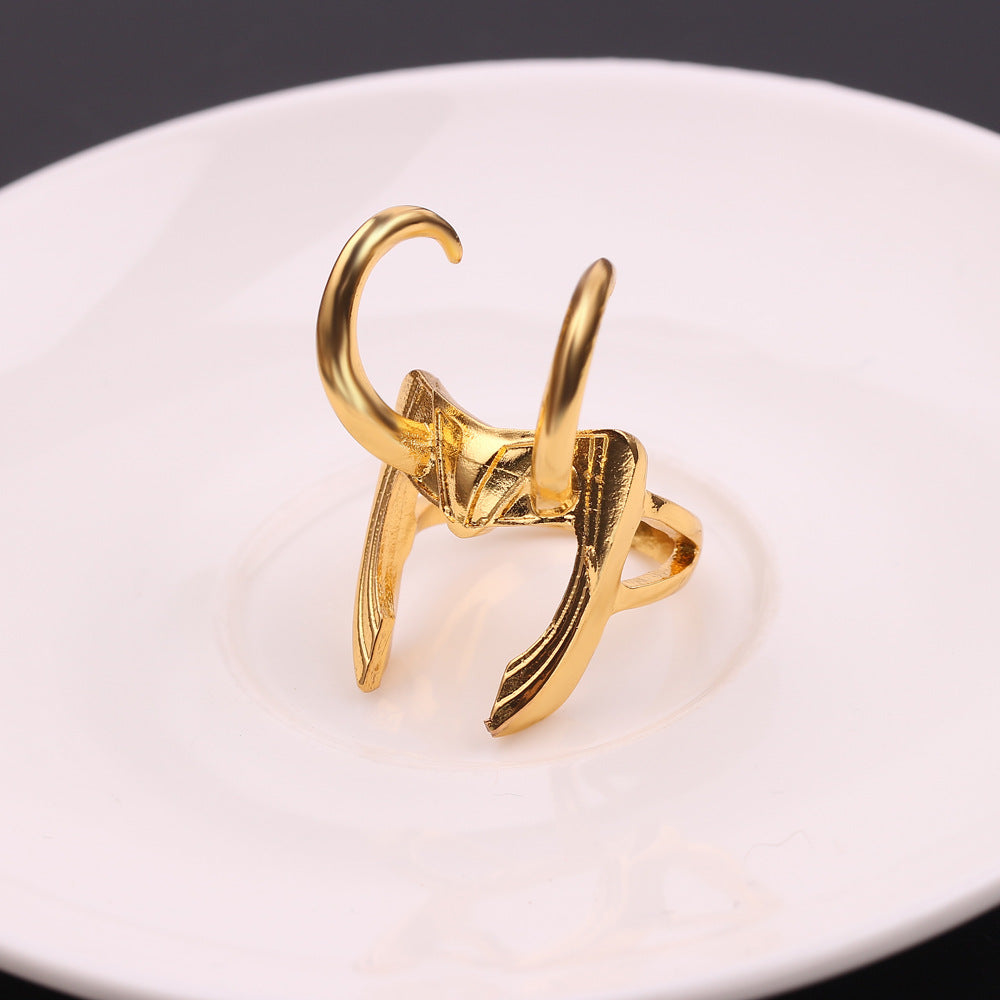 Gold Antler Open Ring