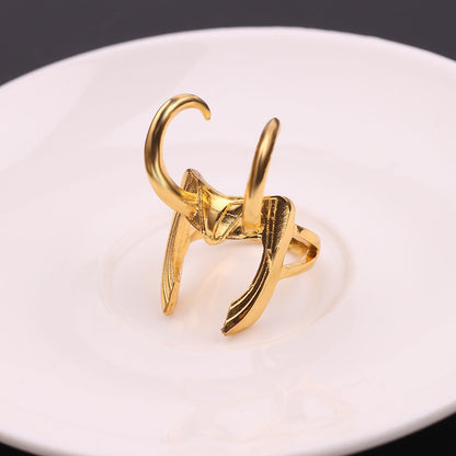 Gold Antler Open Ring