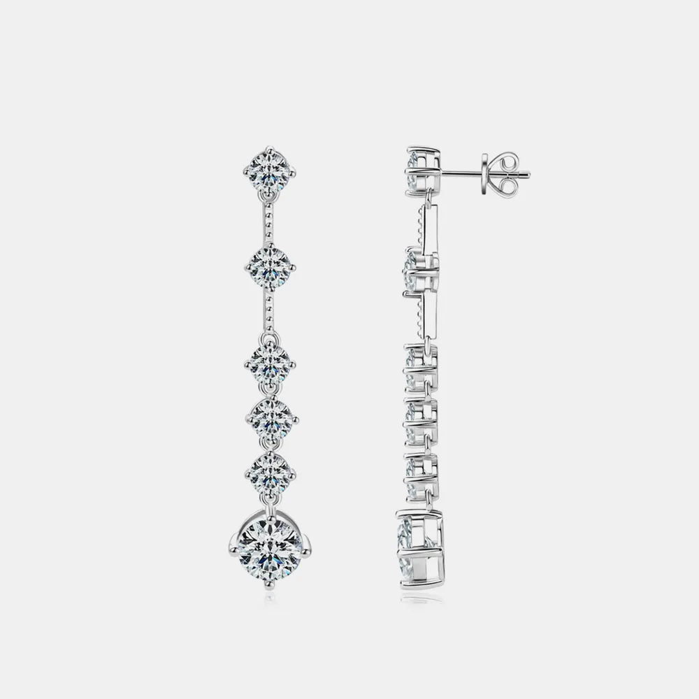 Elegant Crystal Linear Drop Earrings