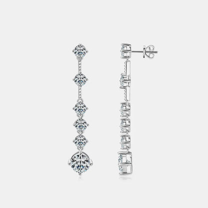 Elegant Crystal Linear Drop Earrings