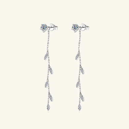 Delicate Crystal Drop Chain Earring