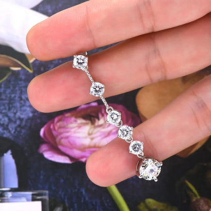 Elegant Crystal Linear Drop Earrings