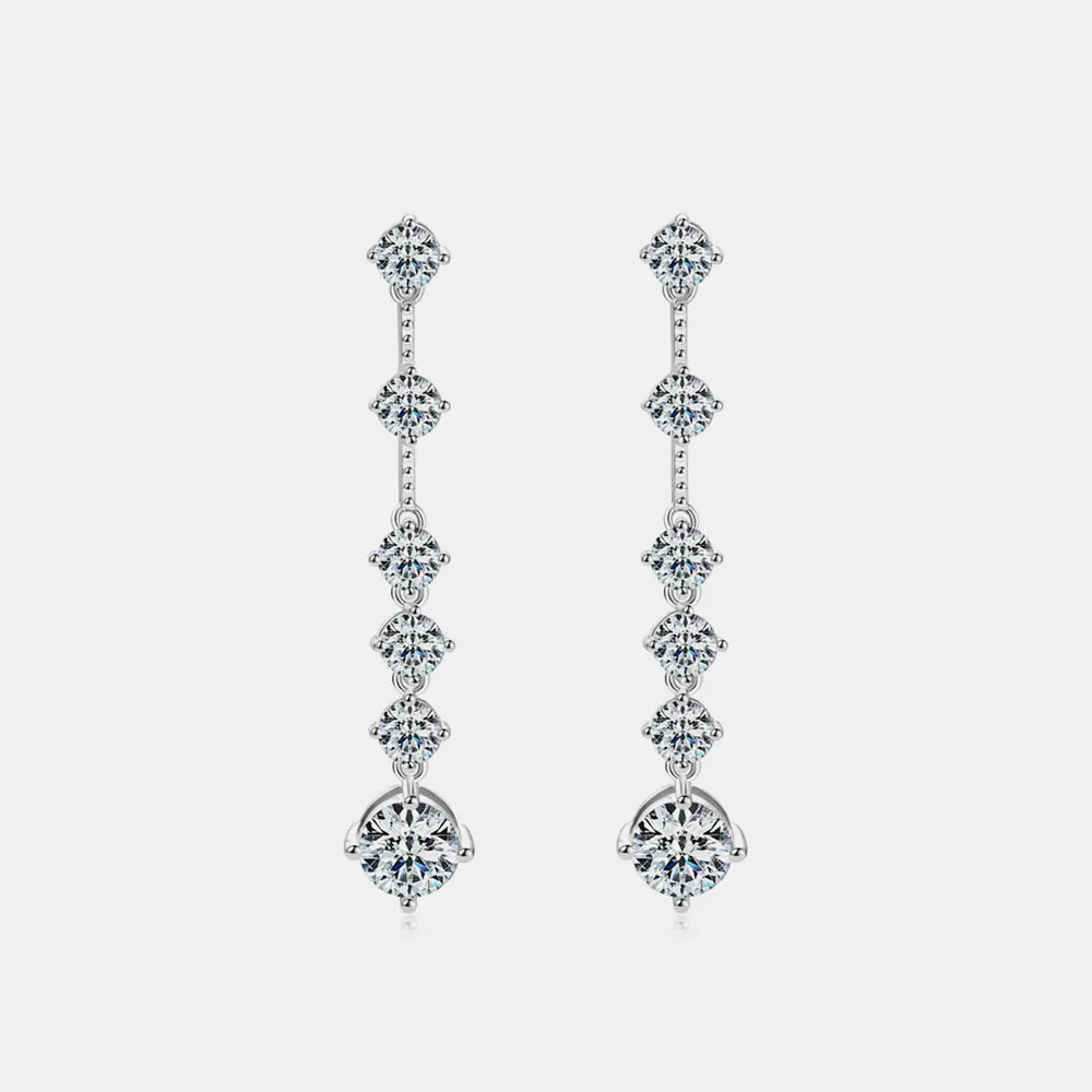 Elegant Crystal Linear Drop Earrings