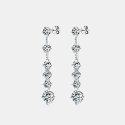Elegant Crystal Linear Drop Earrings