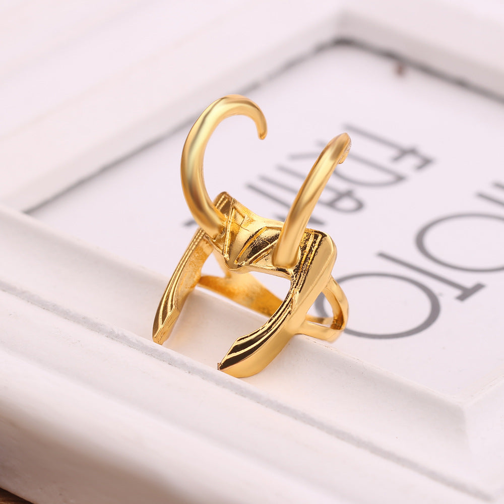Gold Antler Open Ring