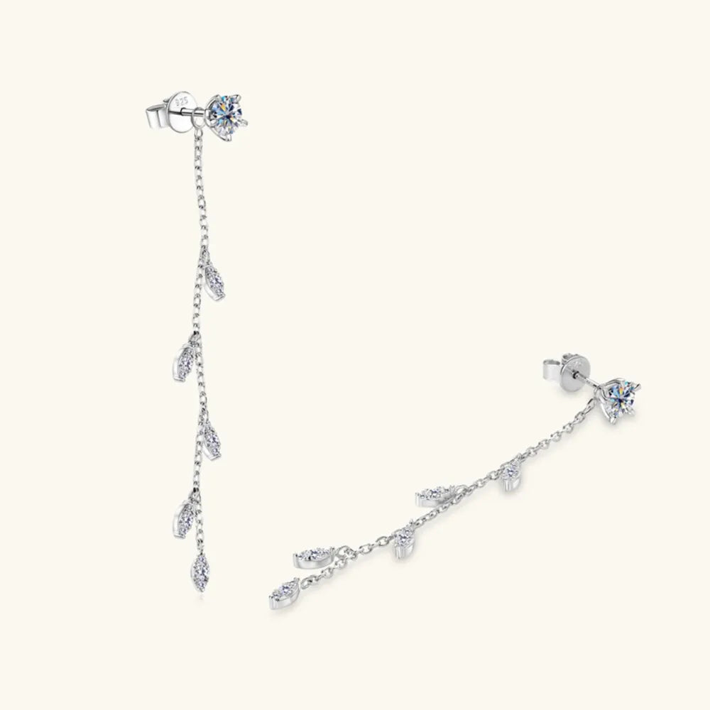 Delicate Crystal Drop Chain Earring