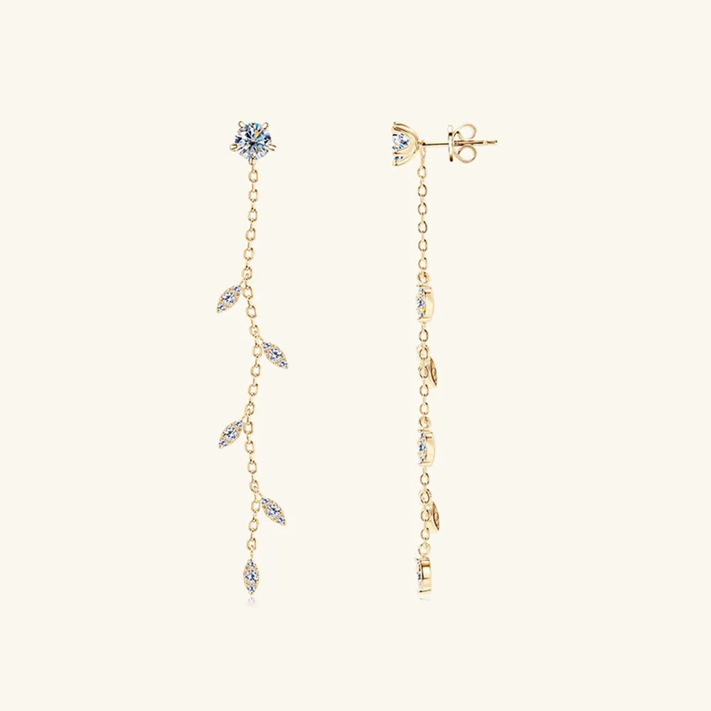 Delicate Crystal Drop Chain Earring