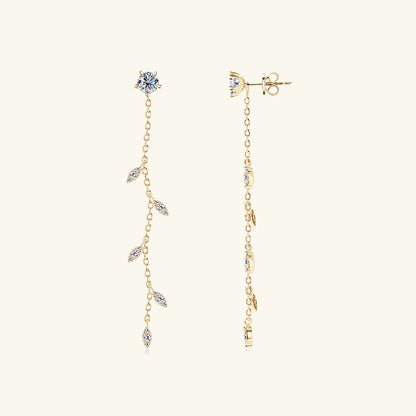 Delicate Crystal Drop Chain Earring