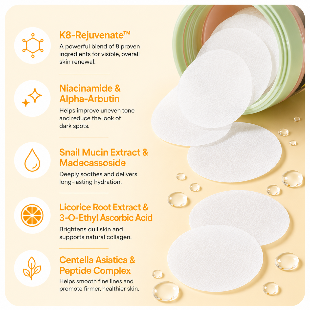 Korean Brightening Toner Pads